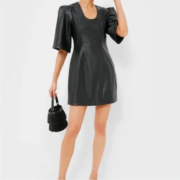 Tuckernuck faux leather black dress. - Picture 2 of 3